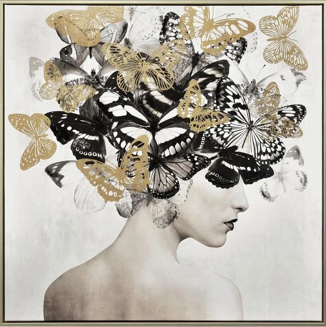 Classy Living Mindful Gilded Monarch Reverie Wall Art-0