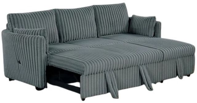 Furniture of America® Denholme Dark Gray Sectional with Pull Out-0