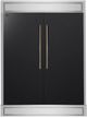 FORNO® Maderno Series Alta Qualita 60" 27.2 Cu. Ft. Black and Antique Brass Built In Side-by-Side Convertible Refrigerator/Freezer-0