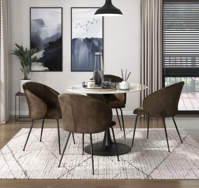 Homelegance® Cosimo Brown Side Chair-1