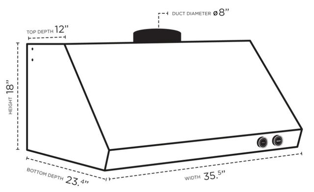 Kucht Professional 36" Stainless Steel Under Cabinet Range Hood-3