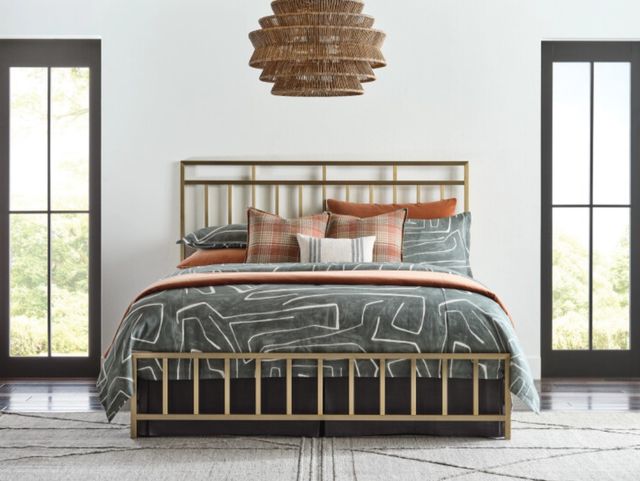 Kincaid®  Acquisitions Aspire Brushed Gold King Metal Bed-2