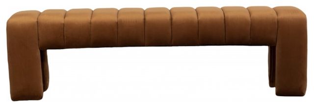 Meridian Furniture Andaz Saddle Velvet Bench-2