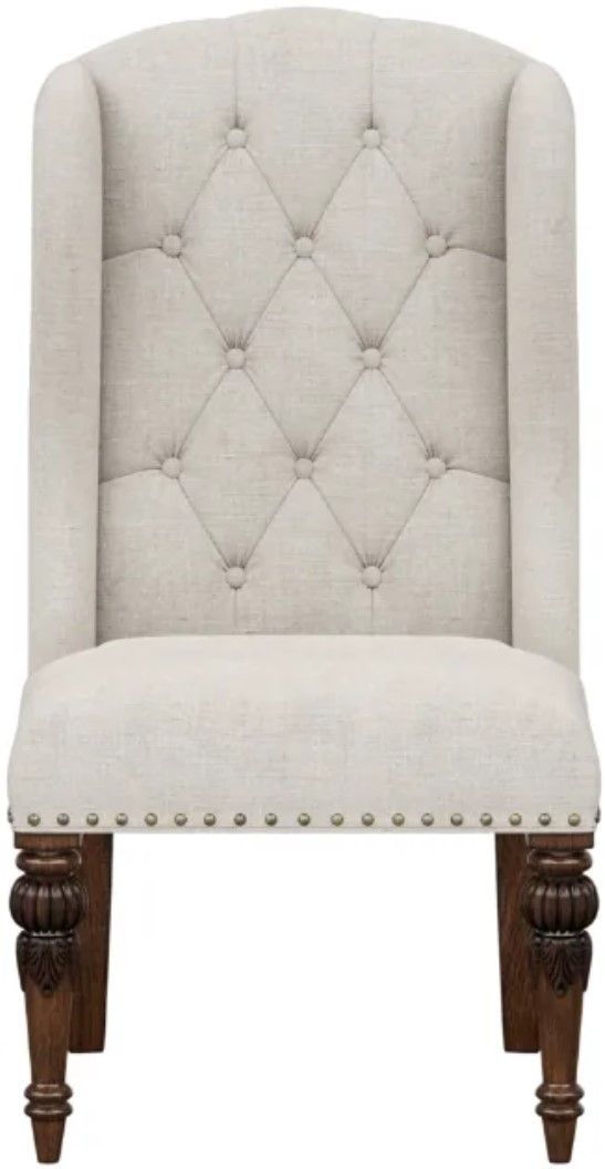 Bernards Coventry Beige Upholstered Wing Chair-1