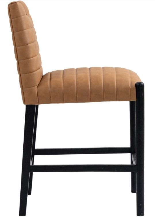 Meridian Furniture Aimee Cognac Leather Counter Stool-3
