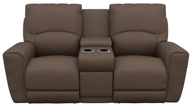 La-Z-Boy® Cassian Mocha Power Reclining Loveseat with Console and Headrest-1