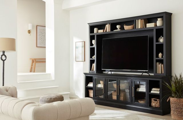 aspenhome® Byron Black 98'' Console and Hutch-1