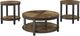 Signature Design by Ashley® Roybeck 3-Piece Light Brown/Bronze Occasional Table Set-0