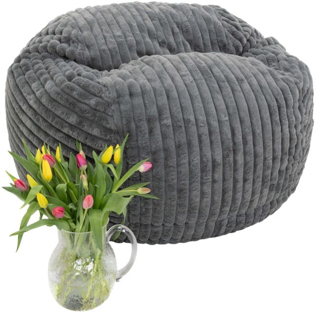 CordaRoy's® Rebloom Gray Queen Bean Bag Chair-1