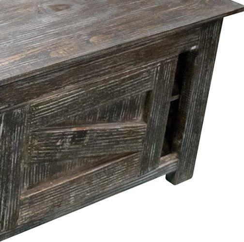 American Wholesale Furniture Barndoor Barnwood Coffee Table-2