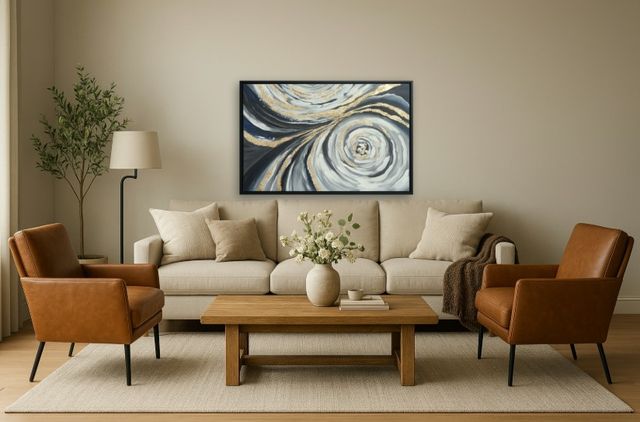 Classy Living Gilded Vortex Swirl Wall Art-1