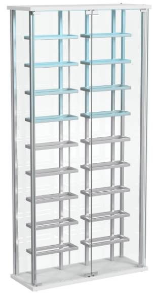Coaster® Montara Chrome/White Curio Cabinet -7