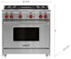 Wolf® 36" Stainless Steel Pro Style Liquid Propane Gas Range-1
