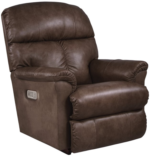 tony　BK La-Z-Boy® Reed Walnut Leather Power Rocking Recliner with Headrest