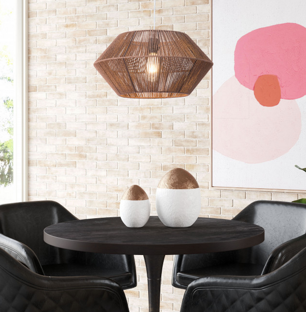 Zuo® Modern Kendrick Brown Ceiling Lamp-2