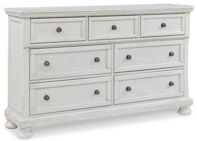 Signature Design by Ashley® Robbinsdale 5-Piece Antique White Queen Sleigh Bed Set-2