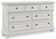 Signature Design by Ashley® Robbinsdale 5-Piece Antique White Queen Sleigh Bed Set-2