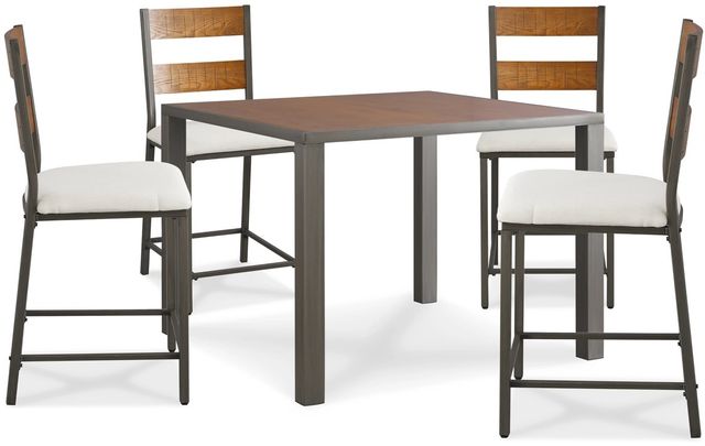 Signature Design by Ashley® Stellany 5-Piece Brown/Gray Counter Height Dining Set-0