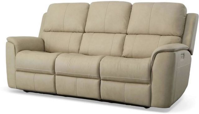 Flexsteel® Henry Beige Power Reclining Sofa with Power Headrests and Lumbar-2