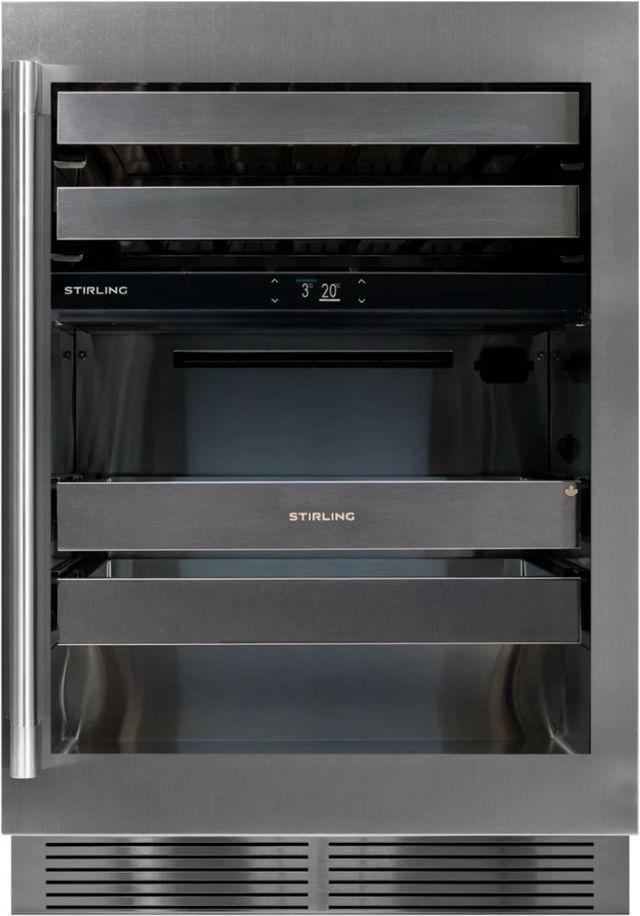 Stirling 24" 5.3 Cu. Ft. Stainless Steel Built In Beverage Center-0