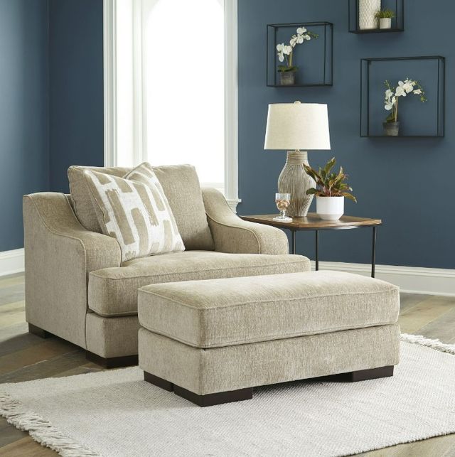 Benchcraft® Lessinger 2-Piece Pebble Chair and Ottoman Set-3