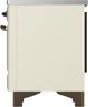 Ilve® Majestic III 40" Antique White Pro Style Induction Range with Solid Door and Burnished Trim-4