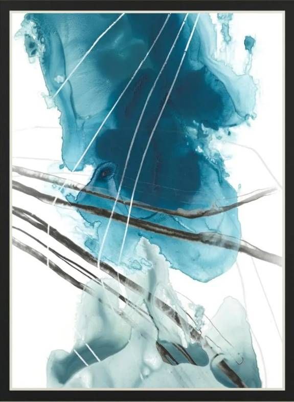 Classy Art Bella Indigo II by June Erica Vess Mirrored Frame Wall Art-1