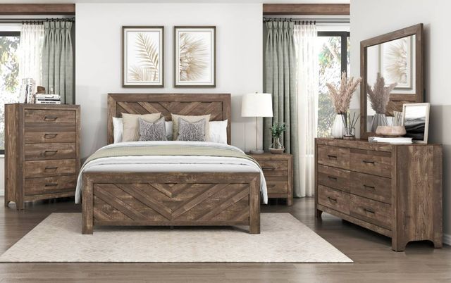Homelegance® Corbin Rustic Brown Full Panel Bed-1