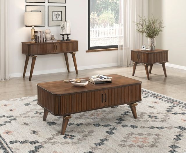 Homelegance® Monroe Walnut Cocktail Table-1