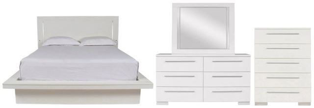 New Classic® Home Furnishings Sapphire 4-Piece White Queen Bedroom Set-0