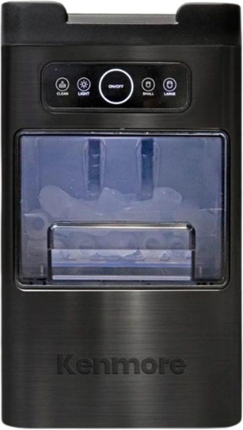 Kenmore® 8" 26 Lb. Black Stainless Steel Front Load Ice Maker-0