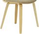 Armen Living Jaguar 4-Piece Oak/Vintage Taupe Dining Chair Set-4