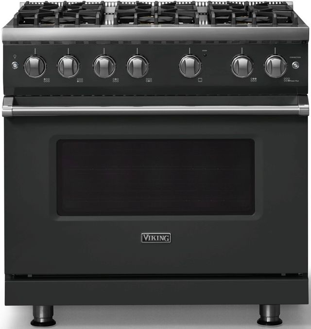 Viking® 5 Series 36" Antique Bronze Pro Style Gas (LP) Range with Polished Chrome Trim-0