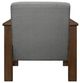 Homelegance® Helena Gray/Walnut Accent Chair with Storage Arms-4