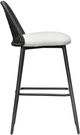 TOV Furniture Alexa Black/Cream White Linen/Wicker Outdoor Bar Stool-3