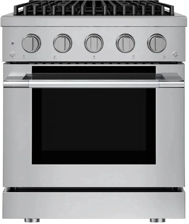 Hauslane HausPro Range 30" Stainless Steel Pro Style Gas Range with Stainless Steel Knobs-0