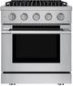 Hauslane HausPro Range 30" Stainless Steel Pro Style Gas Range with Stainless Steel Knobs-0