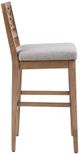 Olliix by INK+IVY Light Grey Crackle Counter Stool-2