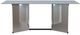 Coaster® Emery Silver Dining Table with Black Base-1