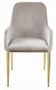 ACME Furniture Barnard 2-Piece Gray/Mirrored Gold Side Chair Set-1