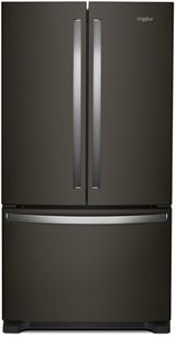 Whirlpool® 36 in. 20.0 Cu. Ft. Fingerprint Resistant Black Stainless Counter Depth French Door Refrigerator