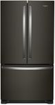 Whirlpool® 36 in. 20.0 Cu. Ft. Fingerprint Resistant Black Stainless Counter Depth French Door Refrigerator-0