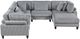 Homelegance® Robstown 6-Piece Gray 120" Modular Sectional with Ottoman-2