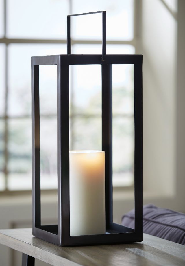 Signature Design by Ashley® Briana Antique Black 21" Lantern-3