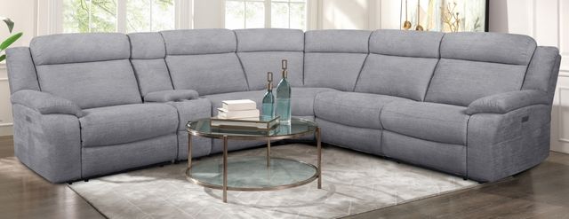 American Wholesale Furniture Lucy 6-Piece Dove Curved Sectional-1