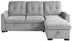 Homelegance® Carolina 2-Piece Gray L-Shape Sectional with Pull-out Bed and Hidden Storage-3