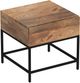 Worldwide Homefurnishings Inc. Ojas Natural Burnt Accent Table with Black Base-0