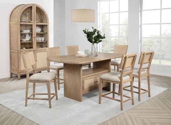 Coaster® Kailani 8-Piece Beige Full Dining Room Set-4