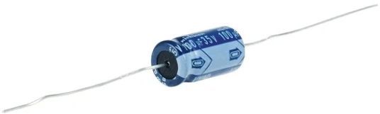 RadioShack 100uF, 35V, 20% Axial-Lead Electrolytic Capacitor-0