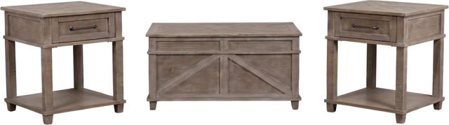 Liberty Furniture Parkland Falls 3-Piece Weathered Taupe Occasional Table Set-0